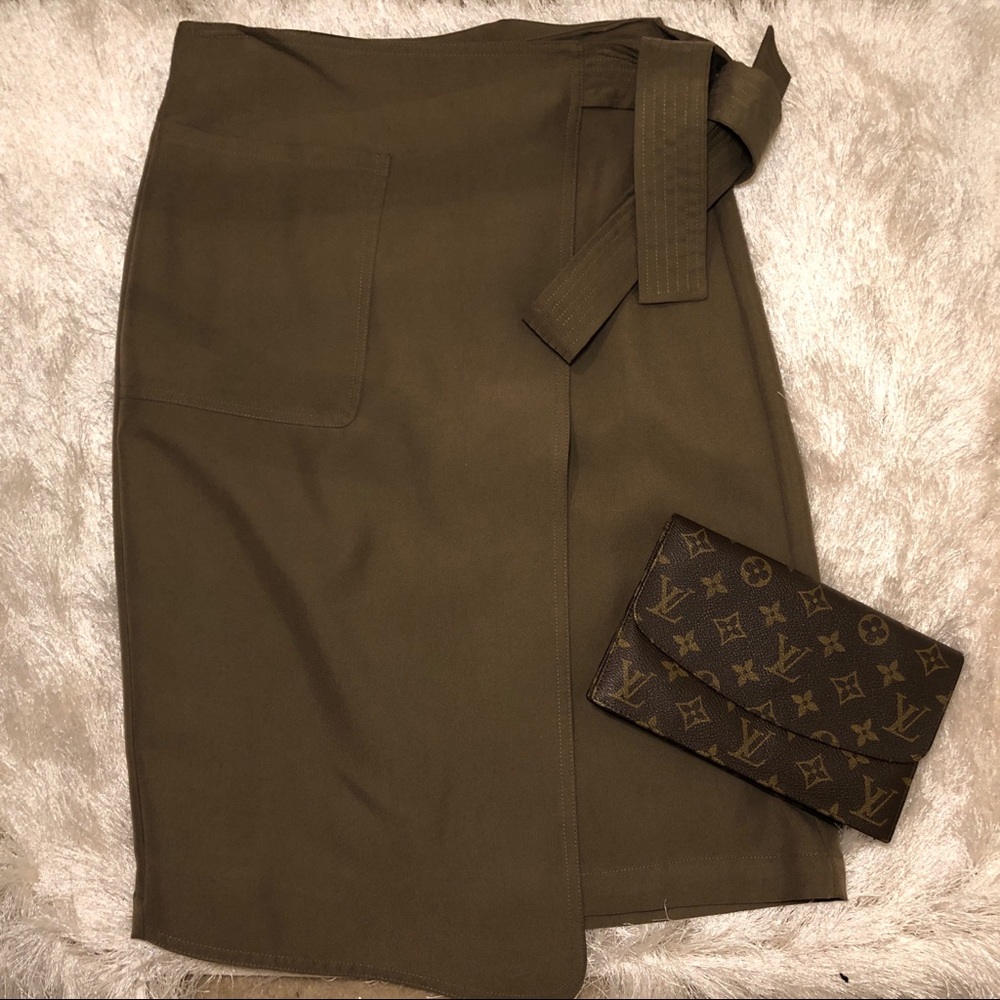 RO & DE Olive Green Wrap Shirt